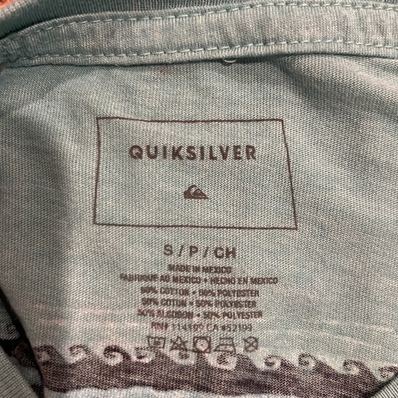 Quiksilver Tee Long Sleeve Teal Kids Medium - Picture 6 of 6